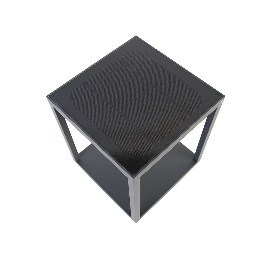 QAZQA - Modern Außenleuchte I Sockelleuchte inkl. Solar, Bewegungsmelder und Dämmerungsschalter - Volendam I Außenbeleuchtung - Aluminium Würfe...