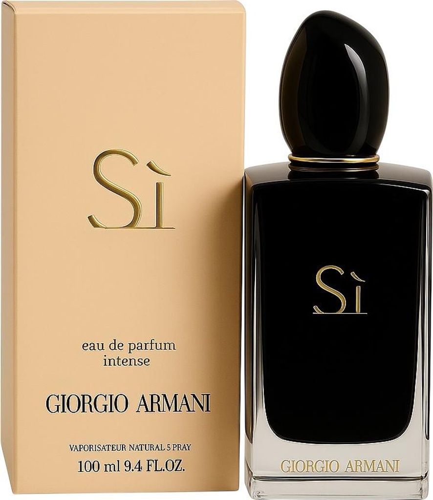 Giorgio Armani Sì Intense, Frauen, 100 ml, Nicht nachfüllbare Flasche, Woody Blackcurrant elixir & vanilla absolute Intense, Chypre Enveloping wo...