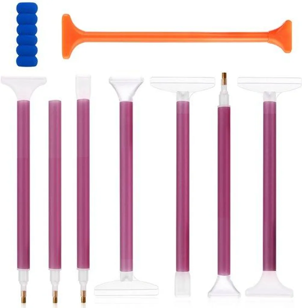 Kit de manucure DIY 5D Diamond Malpen violet pour un nail art étincelant