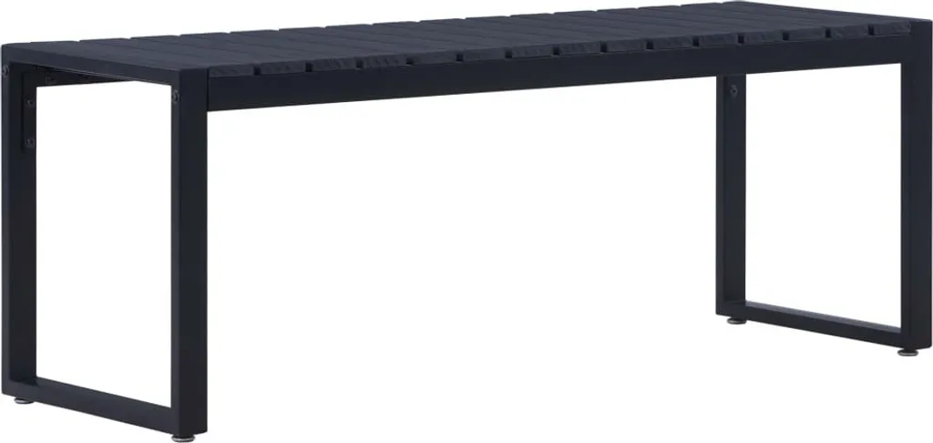Panchina da giardino 120,5 cm PS top nero - 5