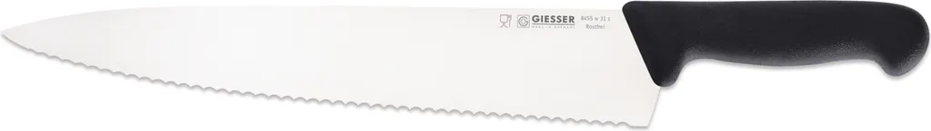 Giesser Coltello da Cuoco 31cm Seghettato - Acciaio Professionale Tedesco