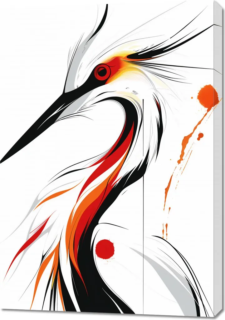 Image Cigogne 70 x 100 cm - Habillez vos Murs Vides avec Élégance