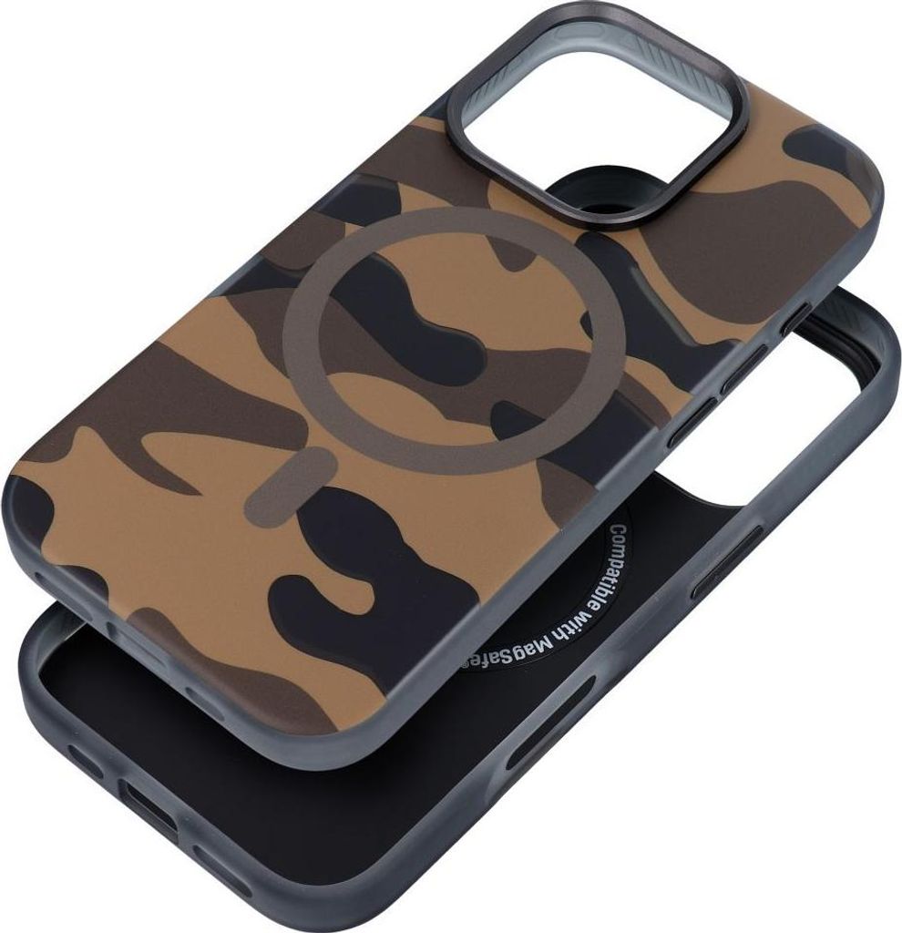FORCELL F-PROTECT Levels mit Dual Layer 4D Technologie, Military Drop-Test kompatibel mit MagSafe passend für IPHONE 16 PRO MAX desert camo