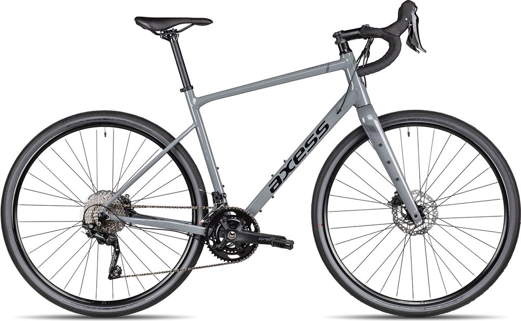 Axess CREED ADV sportliches Herren-Gravelbike 28 Zoll Hellgrau 49 cm