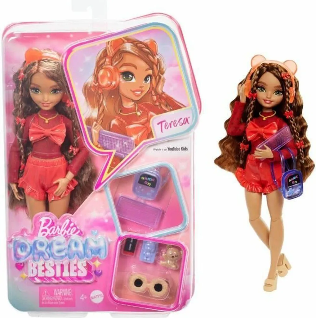 Barbie Dream Team Teresa Poupée articulée Sportive avec ballon de foot
