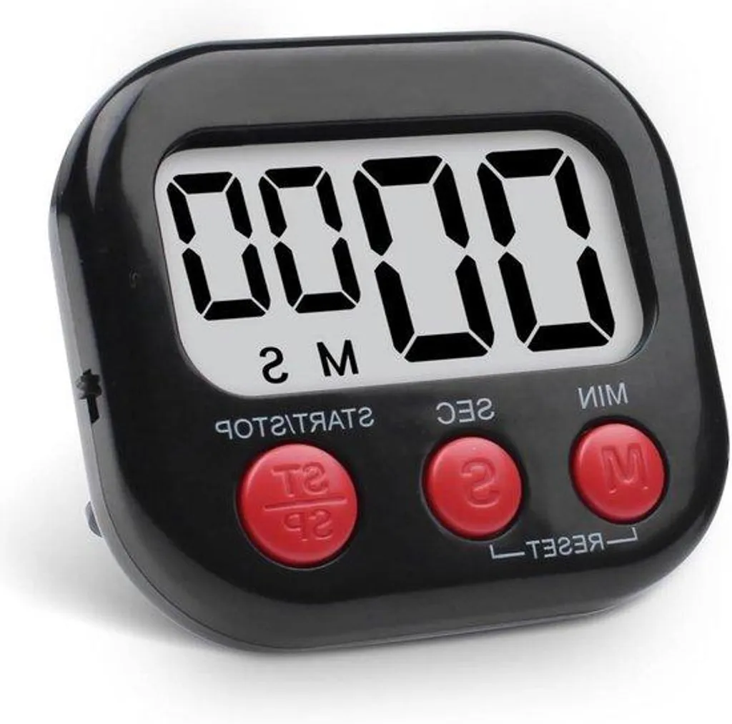 Horloge de cuisine numérique magnétique Noir et rouge - Modèle XL-202