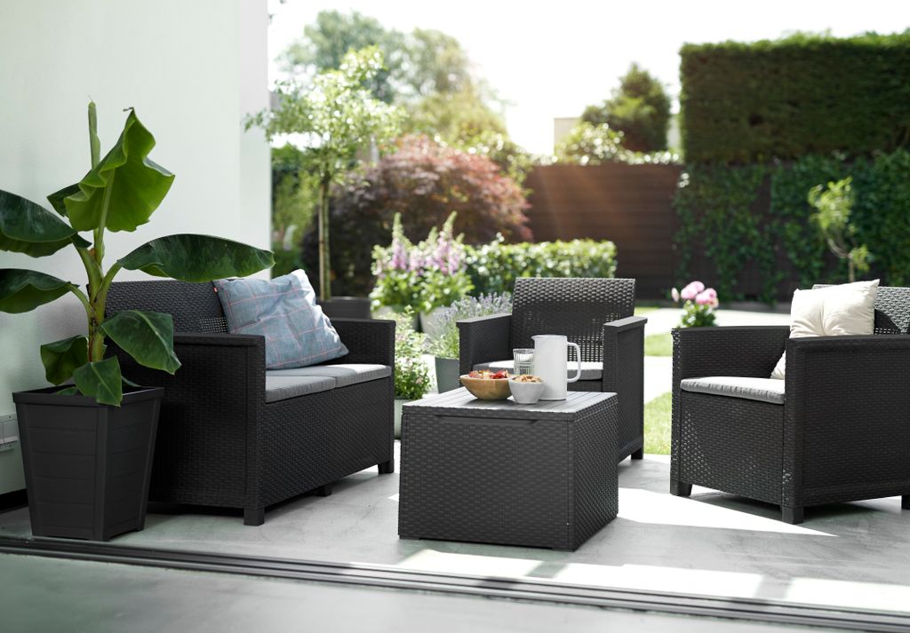 Keter Lounge Set Emma 8-teilig, Sessel + Sofa + Tisch mit Produktbild 5