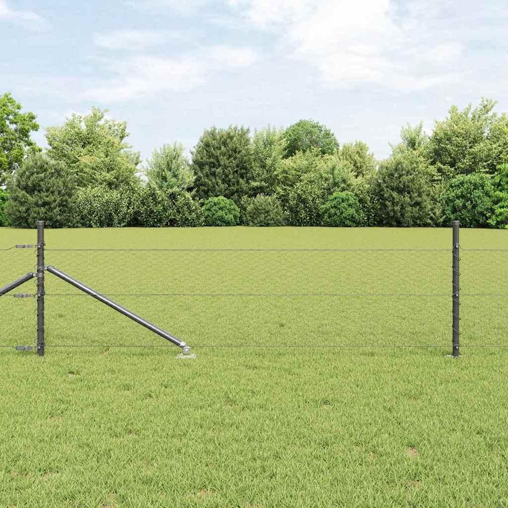 "2026 MODERNE"Zaunpfosten - elegantes Design - Sichtschutz/Windschutz fur Garten - Grau 100x0,4 m (25 mm Netz) Stahl und PVC Promotion286989 - Meta...