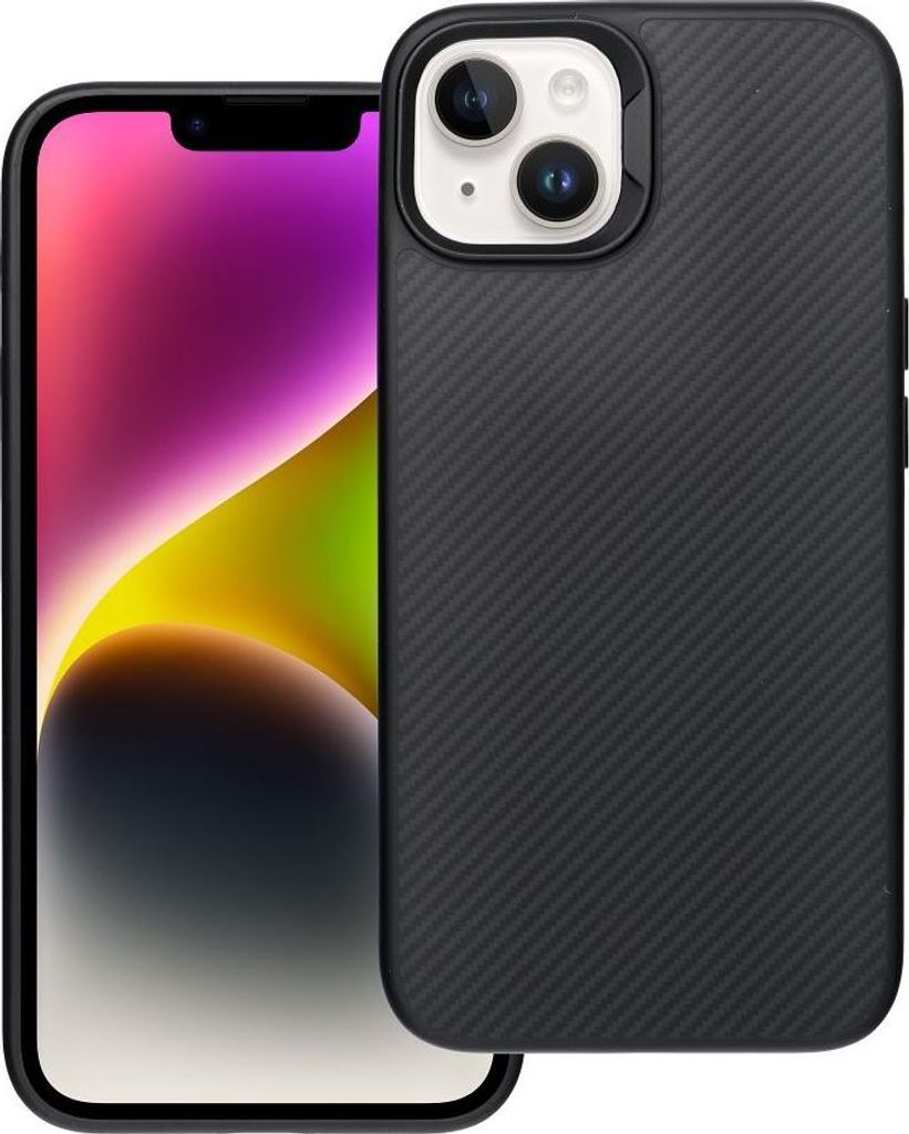 Case passend für iPhone 14 Carbon Elite Mag Cover kompatibel mit MagSafe black