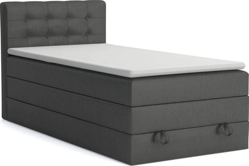 Boxspringbett JOEL 90x200 inkl. Topper für Jugendliche Jugendbett, H3 H4