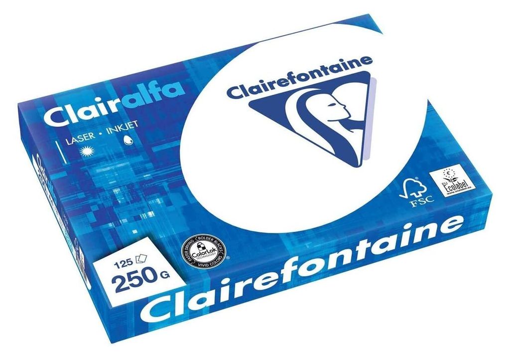 Clairefontaine 2230C Papier Clairalfa A4 - 250g - 125 Blatt Produktbild 