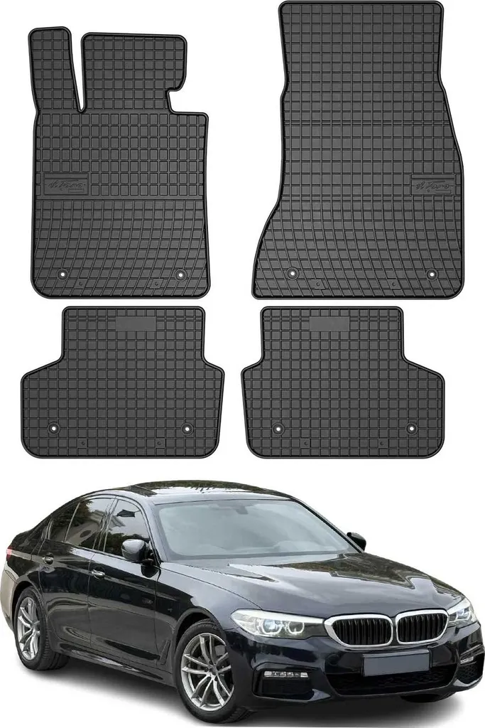 Accessori BMW Serie 5 G30 G31: Tappetini Gomma Premium Total Black