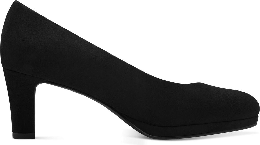 MARCO TOZZI Damen Pumps Trichterabsatz samtige Haptik runde Form 2-22450-42, Größe:37 EU, Farbe:Schwarz