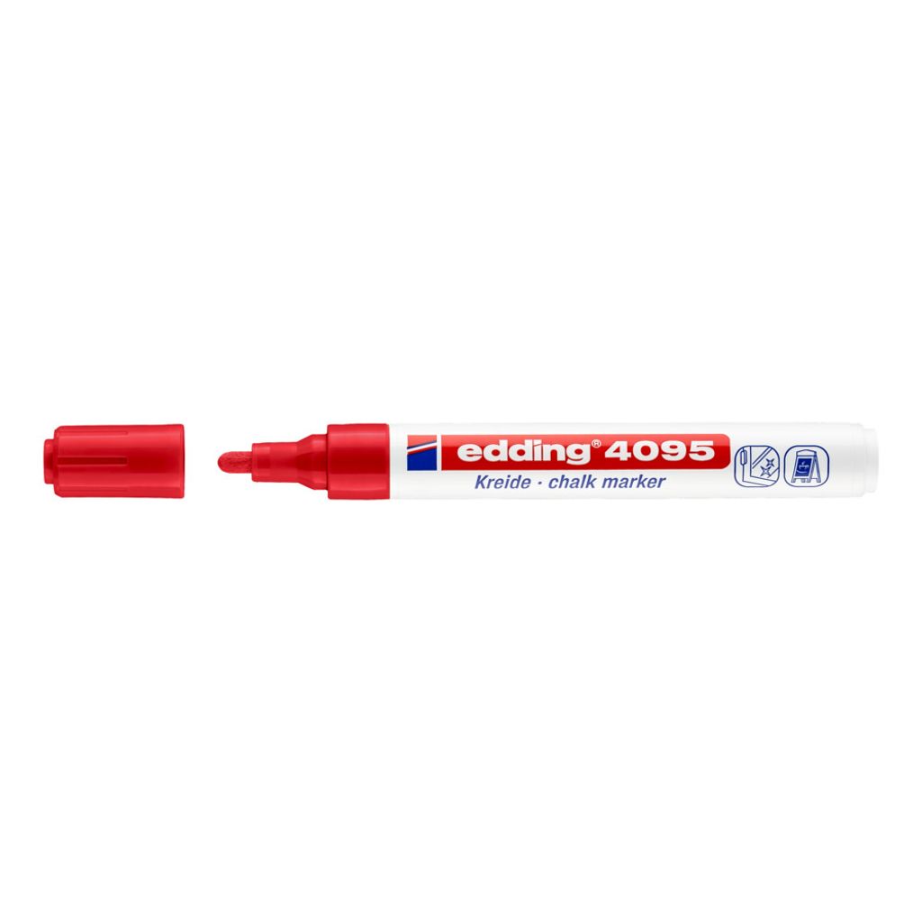 Edding Kreidemarker 4095 Dünn 2-3mm rot Window-Marker Produktbild 