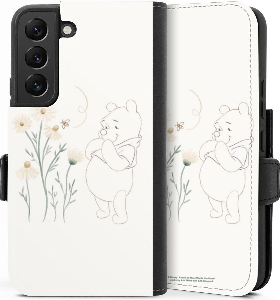 DeinDesign Klapphülle für Samsung Galaxy S22 Handytasche Lederhülle Tasche Biene Disney Winnie Puuh
