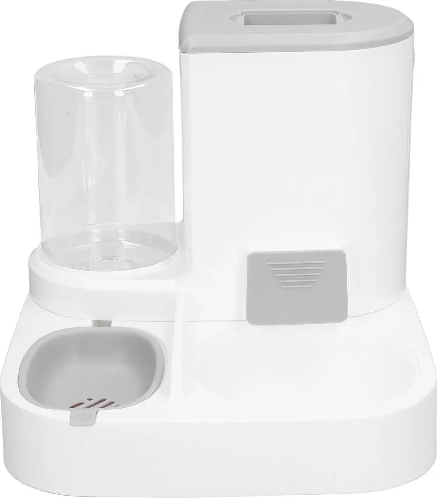 Kit d'abreuvement et distributeur croquettes multifonctionnel gris - 2