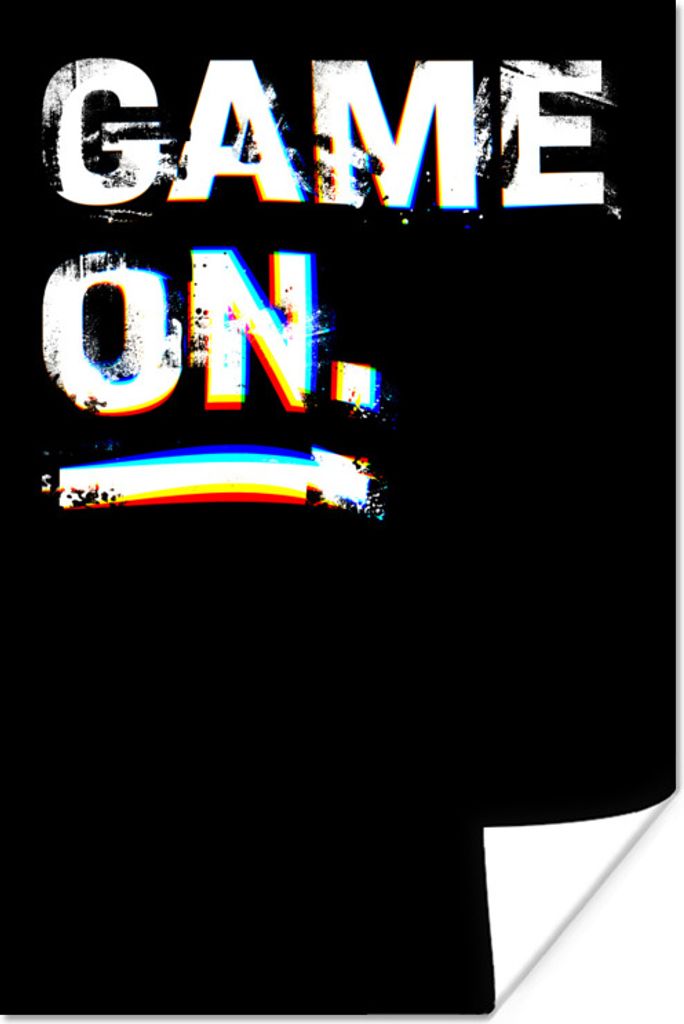 MuchoWow Poster Spiele - Spiel - Sprichwörter - Zitate - Game on 80x120 cm - Papierdruck