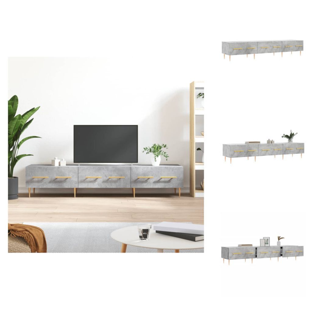 vidaXL TV-Schrank Betongrau 150x36x30 cm Holzwerkstoff - TV-Möbel