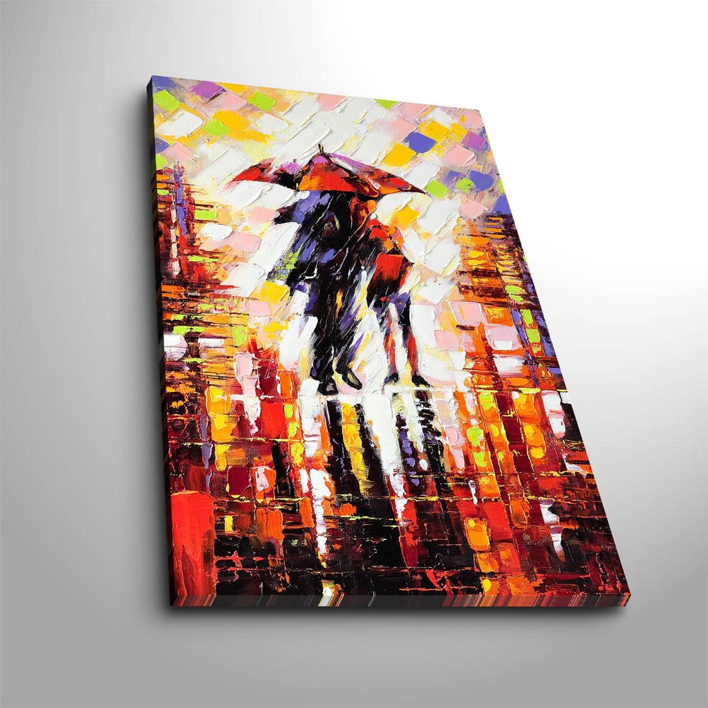 Wallity, 5070C- HRZ3287, Bunt, Leinwandbilder, 45 x 70 cm, 100% Wildleder -Leinwand