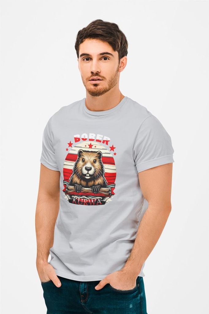 D&B Uni Polo ME00003_Bober Kurwa_Grau-Größe L