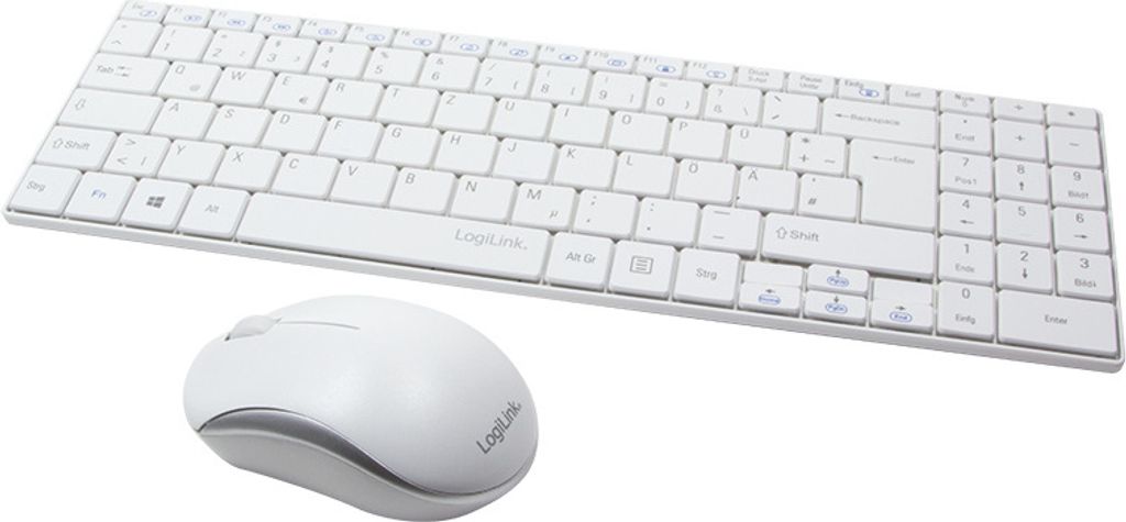Logilink Tastatur Funk Slim 2.4 GHz mit Maus 1200dpi Zdjęcie produktu 