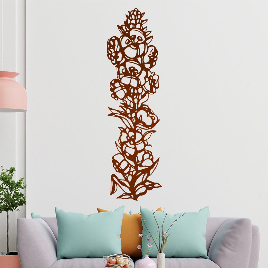 Blumen - Ranken Wandtattoo in 6 Größen - Wandaufkleber Wall Sticker - Dekoration, Küche, Wohnzimmer, Schlafzimmer, Badezimmer