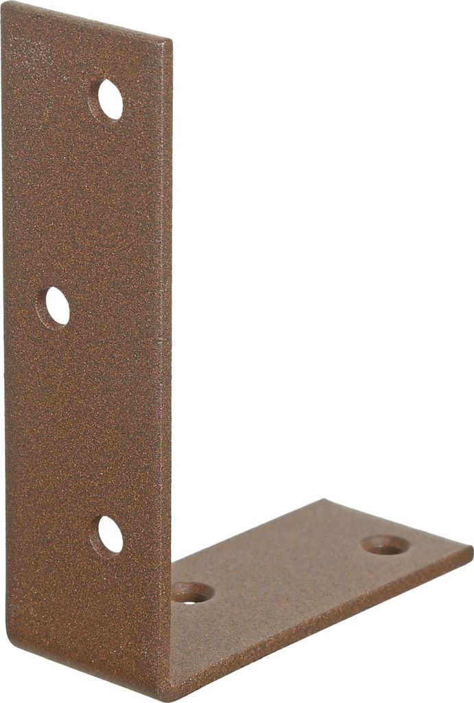 Alberts 822187 DURAVIS Balkenwinkel, ungleichschenklig, rostbraun duplexbeschichtet, Größe 75 x 100 x 30 mm, 50er Set