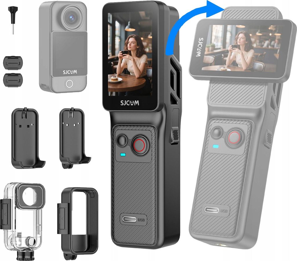 Mini Kamera Sportowa SJCAM C400 Obracany ekran zdalne Zdjęcie produktu 