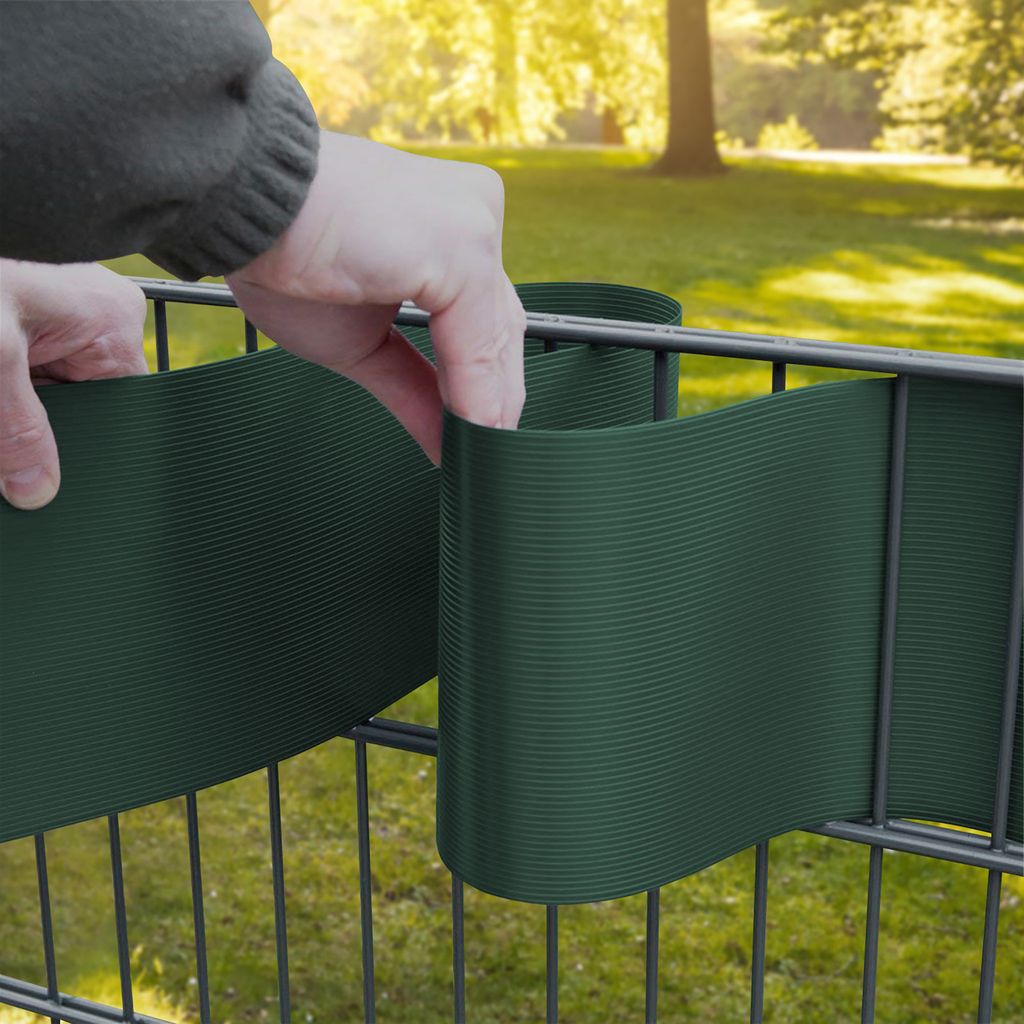 PVC Sichtschutzstreifen Für Gartenzaun – Wetterfeste, UV-beständige Streifen Für Doppelstabmatten, 250 Cm X 19 Cm