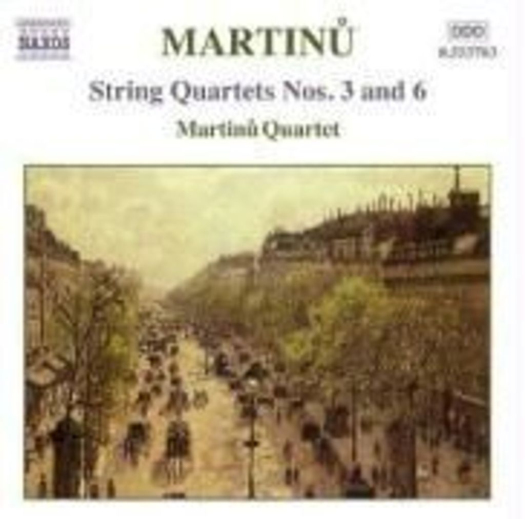 Martinu Quartett: Streichquartette 3+6