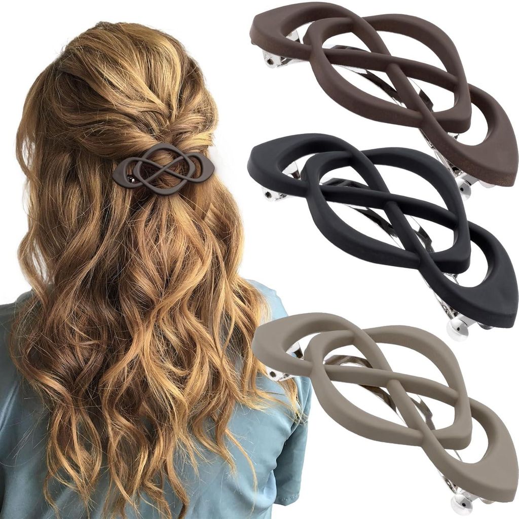 3 Stück Haarspangen Damen - Französische Haarklammern - Produktbild 