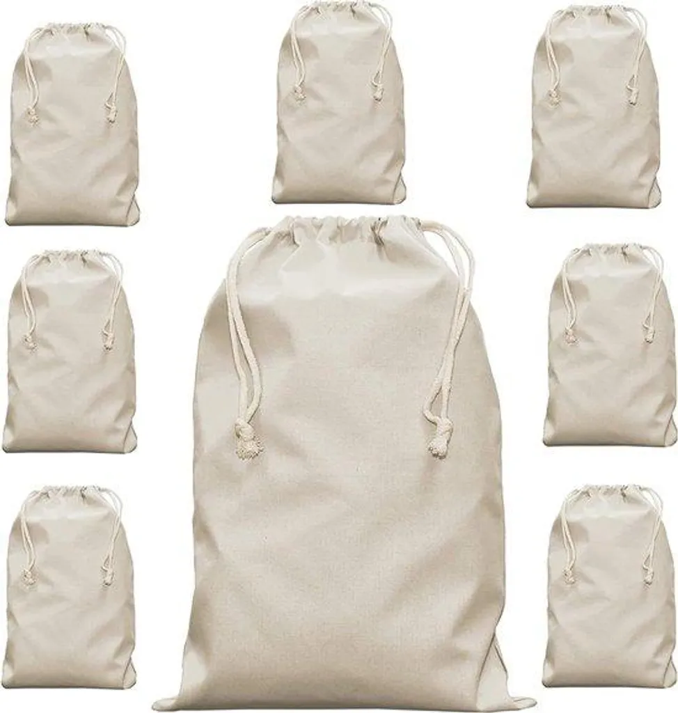 Sac personnalisable 40x50 cm en toile naturelle lot de 10 pièces robustes