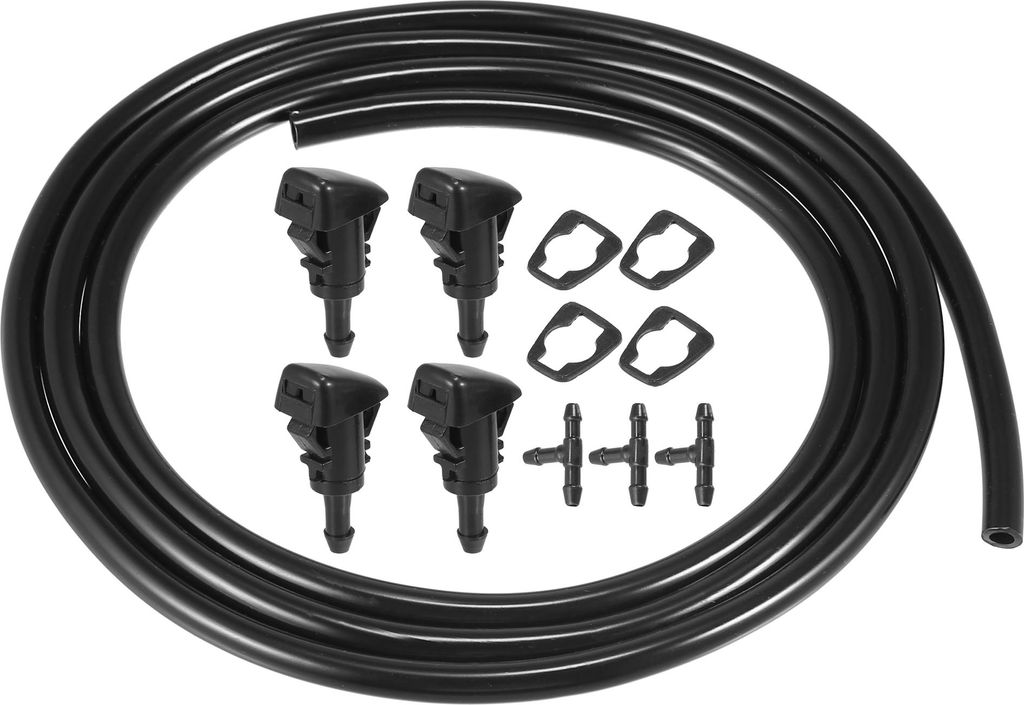 4 Stück Auto Vorne Scheibenwaschdüsen 15878745 Scheibenwaschanlage Schlauch, Wischwasserschlauch Reparaturset mit 1 Meter Schlauch