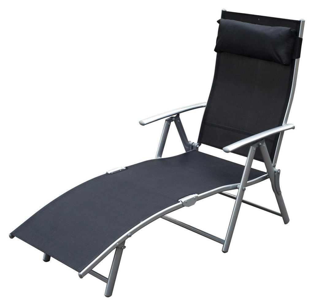 Outsunny Sonnenliege Liegestuhl Gartenliege 7 Positionen Produktbild 