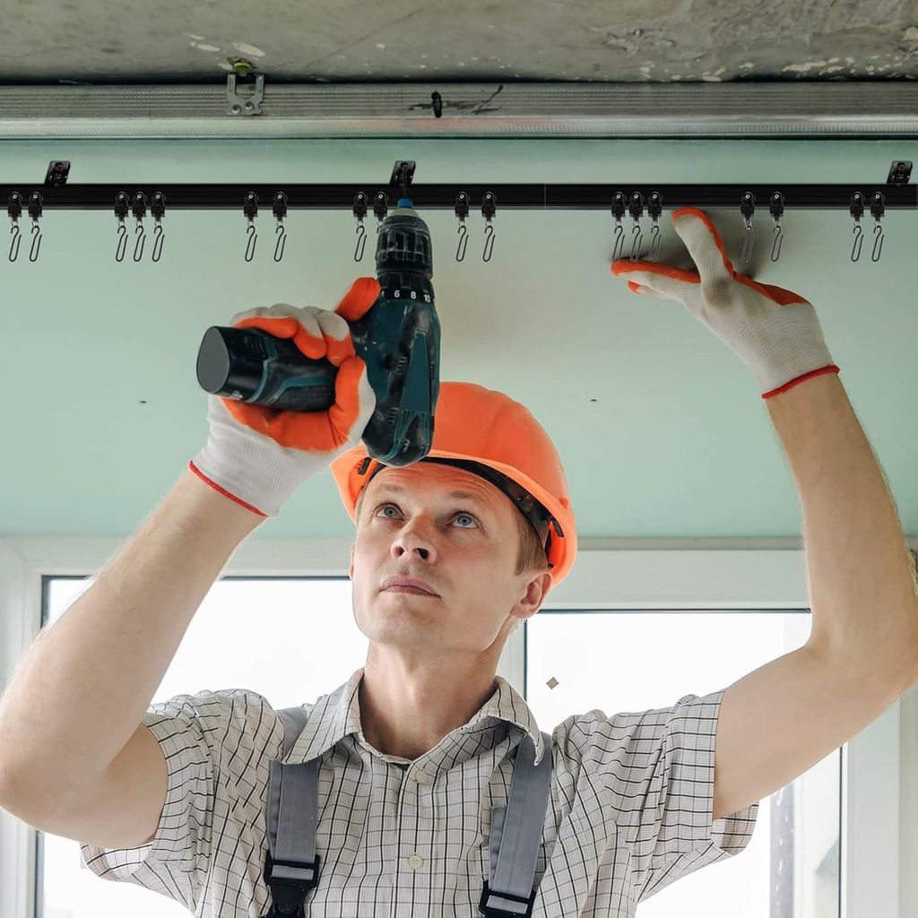 Flexibele 3 Meter Gardinenleiste für die Decke - Biegbares Gardinensystem für Fenster- und Bettvorhänge