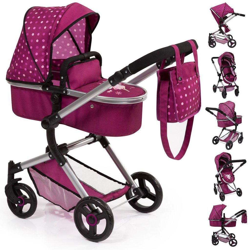 Kombi-Puppenwagen Neo Vario bordeaux Immagine del prodotto 