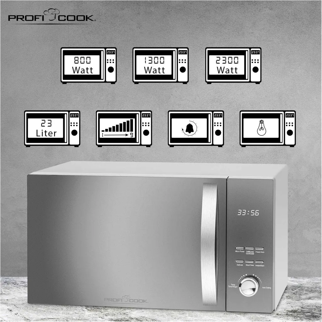 Micro-ondes ProfiCook PC-MWG 1176 H : La Solution Cuisson et Gain de Place - 6