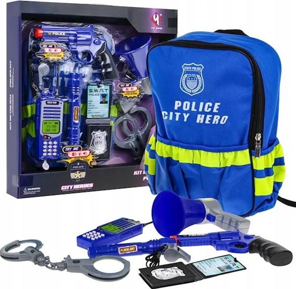 Jouet de police pour enfant 10 pièces avec accessoires réalistes et sons