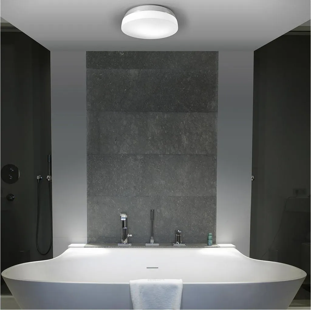Plafonnier Dez chrome verre solution éclairage pour plafonds bas design - 2