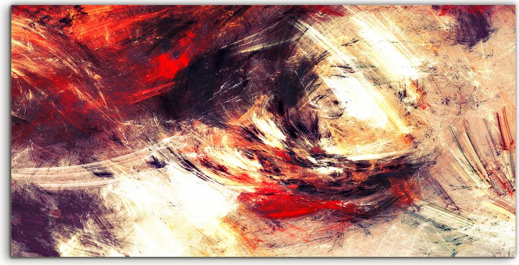 Coloray - Glasbild - 120x60 cm - Wandbild - Glasbilder - Deko abstrakte farbenfrohe Abstraktion