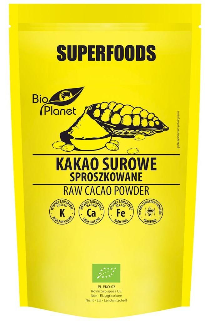 KAKAO SUROWE SPROSZKOWANE BIO 150 g - BIO PLANET SUPERFOODS