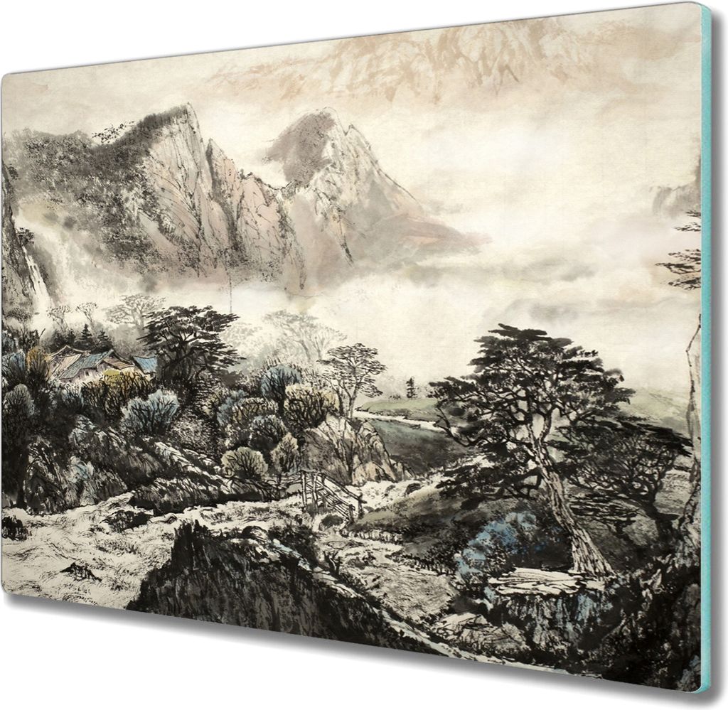 Coloray Küchenbrett Kochplattenabdeckung Hackbrett Schneidebrett Herdabdeckplatte 60x52 cm - China Baum nach oben