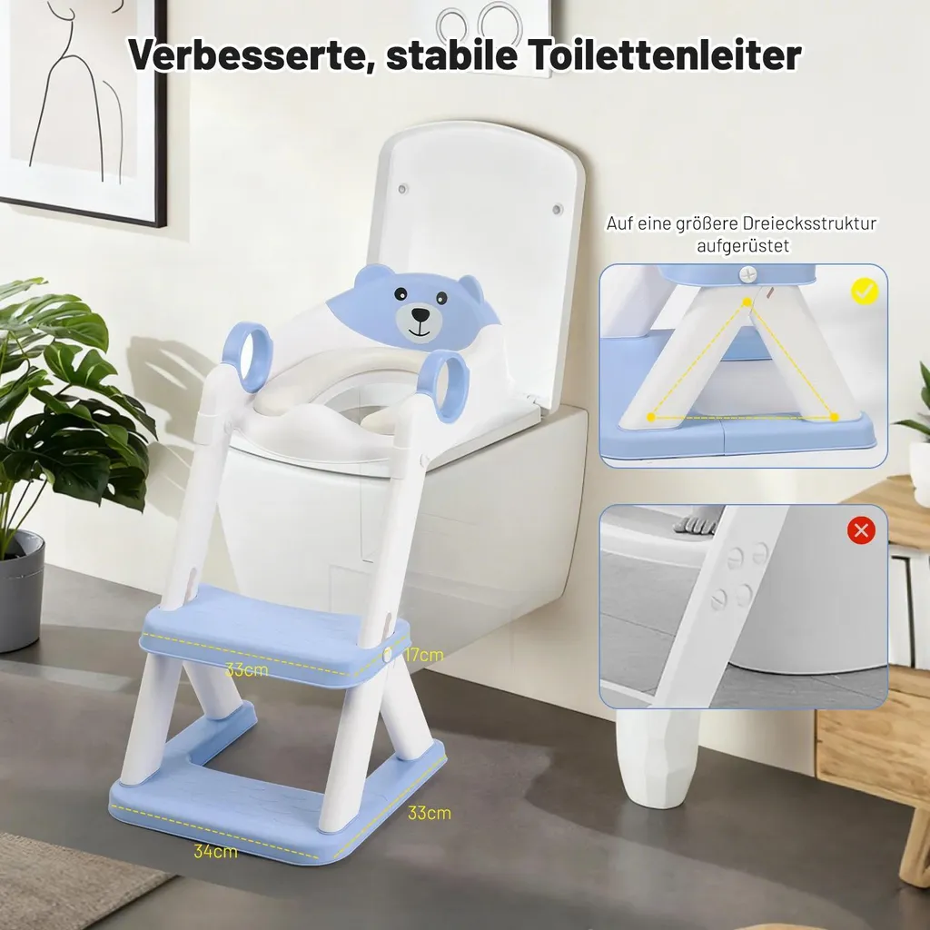 Siège de toilette 2 en 1 pour apprendre la propreté en toute autonomie