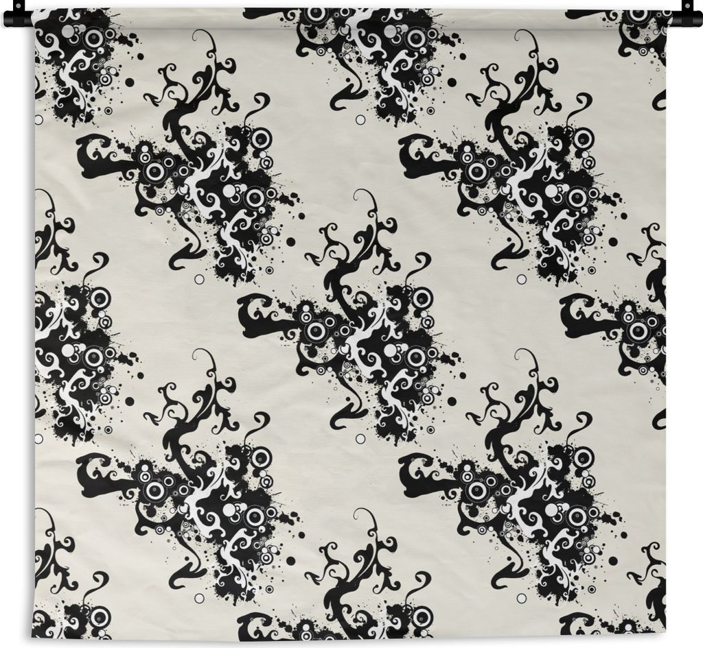 MuchoWow Wandteppich Wandbehang Muster - Zen - Abstrakt 150x150 cm Tapisserie Dekoration Wandtuch - Wohnaccessoires - Modernes