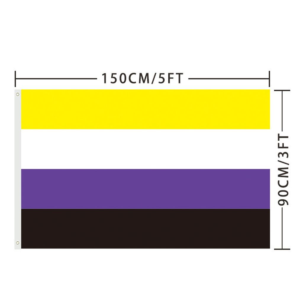 INF Nicht-binäre GQ-Pride-Flagge 150 x 90 cm