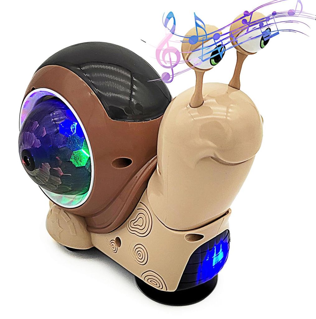MODFU Musikspielzeuge, Schnecken-Spielzeug für Babys, Musikspielzeug, Krabbelspielzeug, interaktives Lernspielzeug, LED Licht, motorisches Spielze...