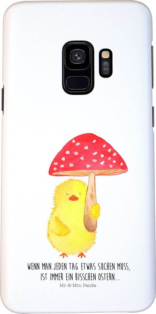 Mr. & Mrs. Panda Samsung Galaxy S9 Handyhülle Küken Fliegenpilz - Weiß - Geschenk, Ostergrüße, Ostern, Hülle, Frohe, Glückspilz, Handy Schut...