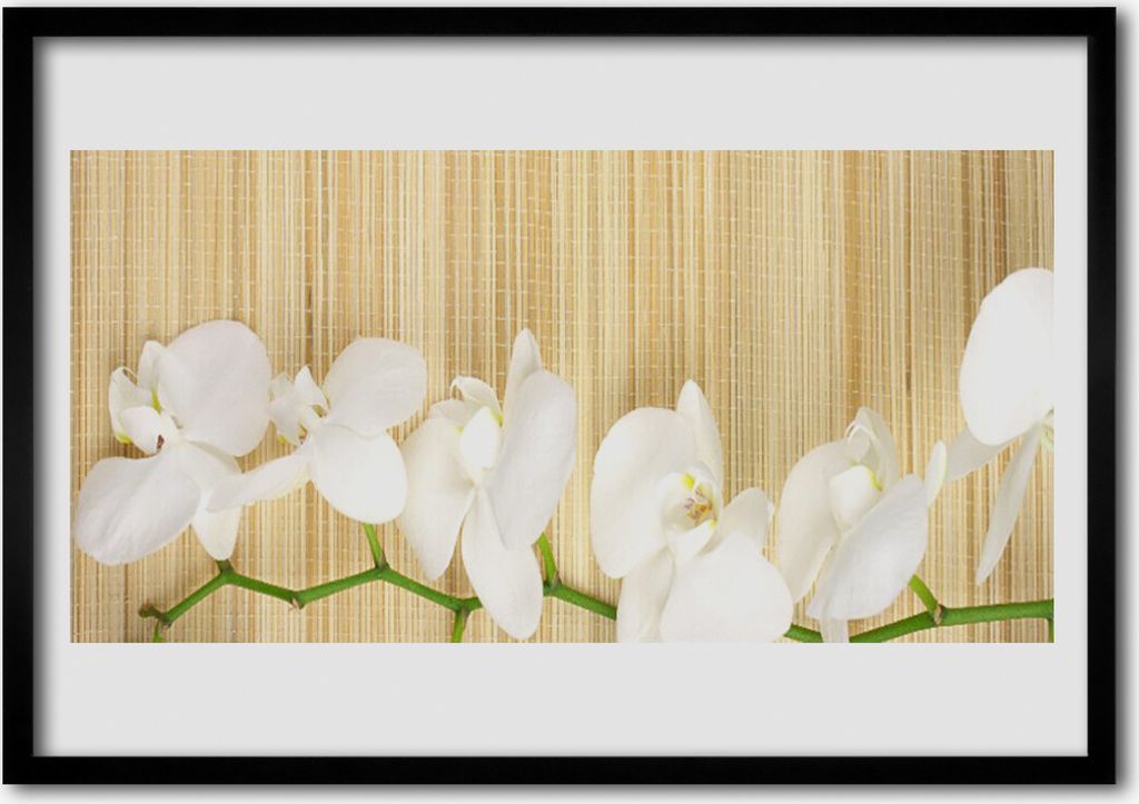 Bild 100x70 MDF-Rahmen Wandkunst Blumen Pflanzen Natur