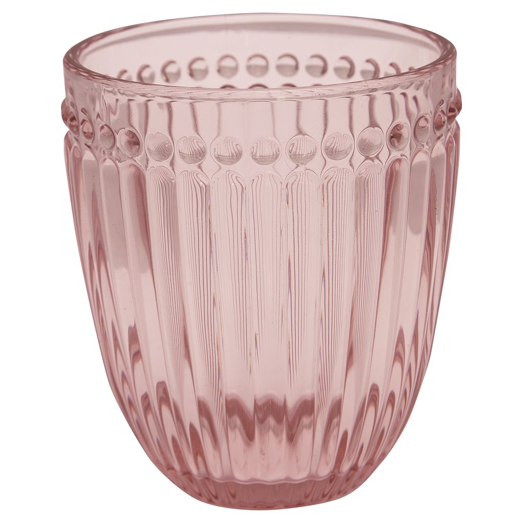 Greengate Alice Glass Water pale pink 9 cm
