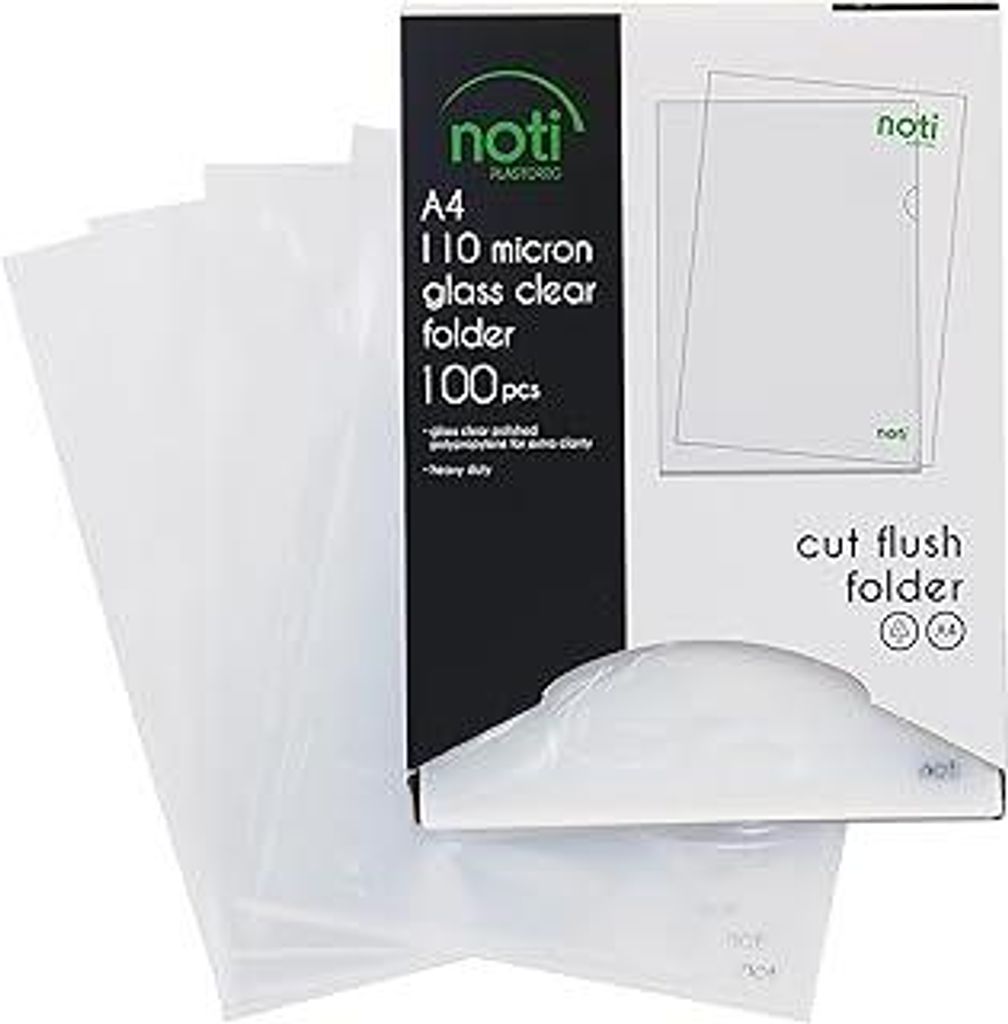 100er Pack Premium PP-Kunststoff Aktenhüllen. Für DIN A4 transparent glasklar, oben und seitlich offen Klarsicht-Hülle in extra stabiler 0,11mm ...
